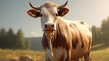 ai généré vache haute qualité image photo