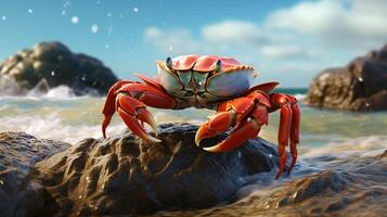 ai généré Crabe haute qualité image photo