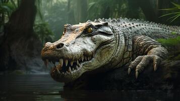 ai généré crocodile haute qualité image photo