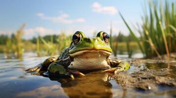 ai généré grenouille haute qualité image photo