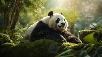 ai généré géant Panda haute qualité image photo