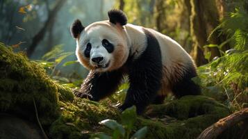 ai généré géant Panda haute qualité image photo