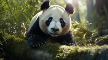 ai généré géant Panda haute qualité image photo