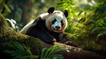 ai généré géant Panda haute qualité image photo