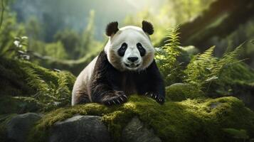 ai généré géant Panda haute qualité image photo