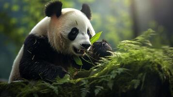 ai généré géant Panda haute qualité image photo