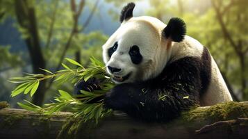 ai généré géant Panda haute qualité image photo