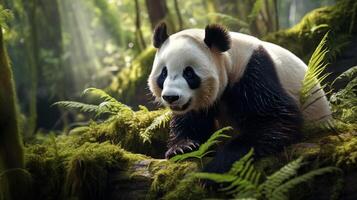 ai généré géant Panda haute qualité image photo