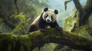 ai généré géant Panda haute qualité image photo