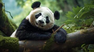 ai généré géant Panda haute qualité image photo