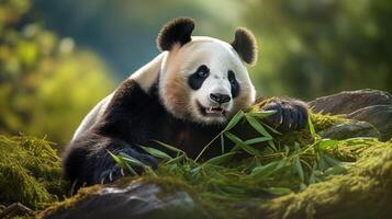 ai généré géant Panda haute qualité image photo