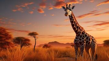 ai généré girafe haute qualité image photo