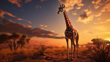 ai généré girafe haute qualité image photo