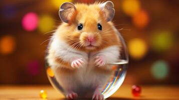 ai généré hamster haute qualité image photo