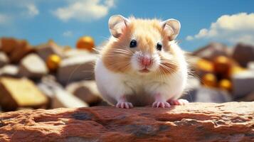 ai généré hamster haute qualité image photo