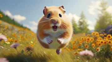 ai généré hamster haute qualité image photo