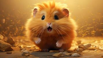 ai généré hamster haute qualité image photo