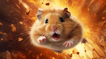 ai généré hamster haute qualité image photo