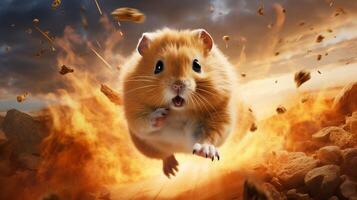 ai généré hamster haute qualité image photo