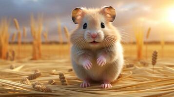 ai généré hamster haute qualité image photo