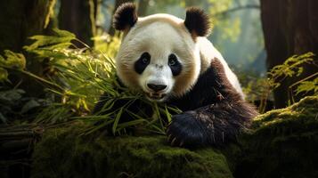 ai généré géant Panda haute qualité image photo