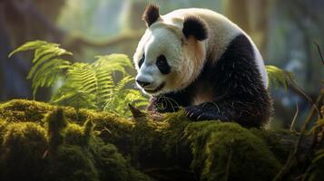 ai généré géant Panda haute qualité image photo