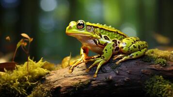 ai généré grenouille haute qualité image photo