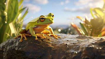 ai généré grenouille haute qualité image photo