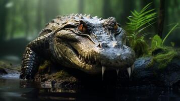 ai généré crocodile haute qualité image photo