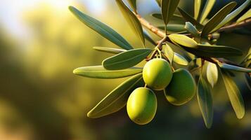 ai généré olive doux Contexte photo