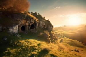 ai généré paysage esprit lever du soleil la nature. produire ai photo