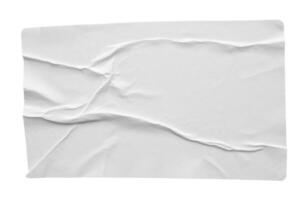 Étiquette autocollante papier isolé sur fond blanc photo