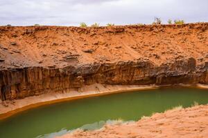 ai généré désert paysage Contexte photo