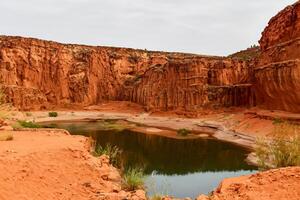 ai généré désert paysage Contexte photo