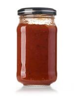 barbecue sauces dans verre bouteille photo