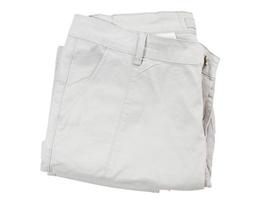 Pantalon cargo isolé sur blanc, pantalon cargo plié sur fond blanc photo