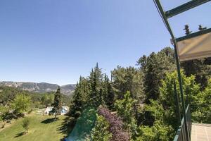 vues de le terrasse de le Hôtel parador nacional dans le magnifique la nature de le sierra de Cazorla, jaen, Espagne. photo