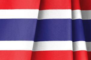drapeau en tissu de la thaïlande photo