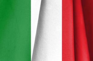 drapeau de l'italie en tissu photo