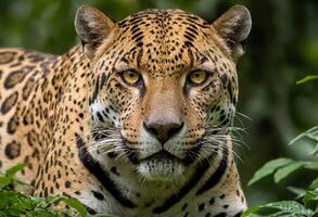 ai généré une majestueux jaguar dans ses Naturel habitat photo