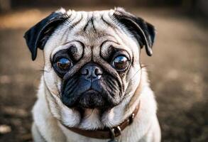 ai généré une mignonne carlin chien photo