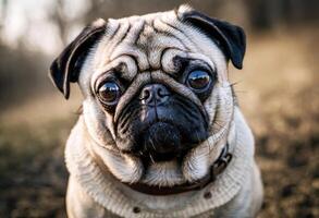 ai généré une mignonne carlin chien photo