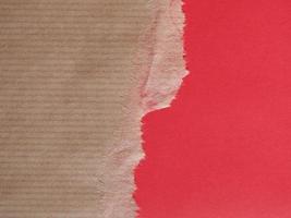 fond de texture de papier brun et rouge avec espace de copie photo