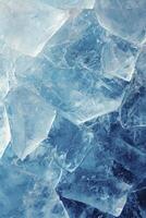 ai généré géométrique bleu la glace texture Contexte photo