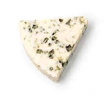 une coin de plein graisse doux bleu fromage photo