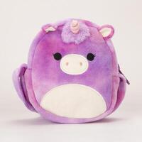 corps de ross Licorne Messager les enfants sac espace de rangement portefeuille Sac à main bourse bébé les filles isolé sur une blanc Contexte. zippé et épaule les bretelles. Toile école sac à dos. Haut voir. photo