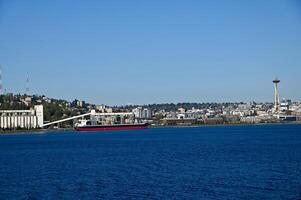 le Port de Seattle, Washington sur une clair journée photo