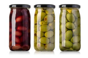 Olives dans verre pot photo