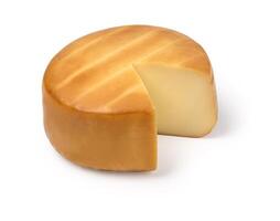fromage roue sur blanc Contexte photo