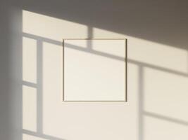 maquette affiche Cadre dans moderne intérieur Contexte avec fenêtre ombre photo